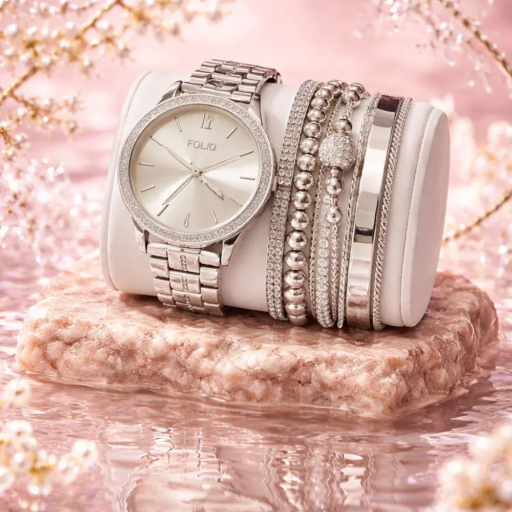 Folio Watch & Bracelet Set